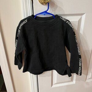 YOUNG VERSACE BRAND BLACK SWEATSHIRT SIZE 4